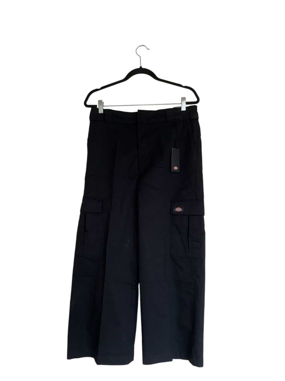 NWT Dickies Women's Twill Crop Cargo Pants Black Pockets SZ-8R - Picture 6 of 10
